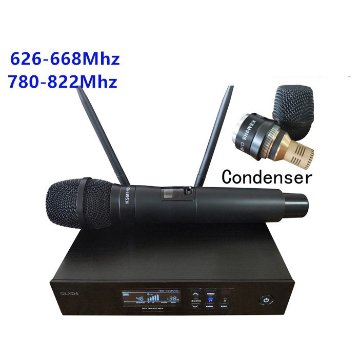 True Diversity UHF Digital QLXD4 KSM9 Professional Single Handheld Mic Perfect sound wireless mic Wireless Microphone