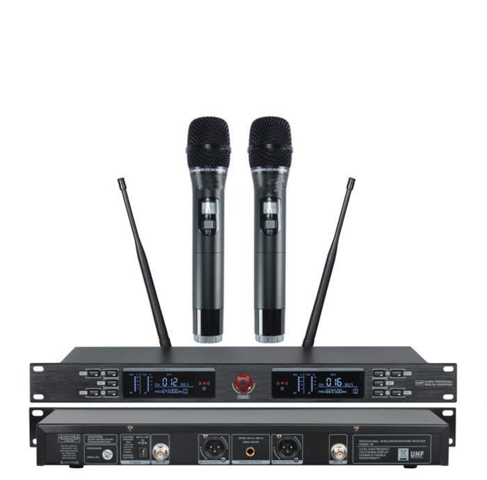 650-690MHz UR-2000 dual channel outdoor wireless speaker microphone UHF microphone system wireless