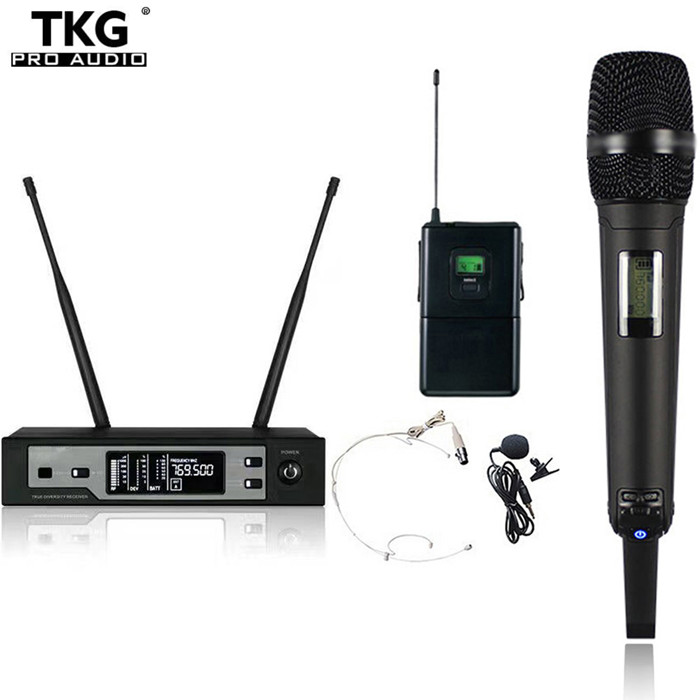TKG SKM9100 full set True diversity 620-670Mhz professional wireless mic system lavalier headset uhf wireless microphone system professional wireless mic system lavalier headset uhf wireless microphone system