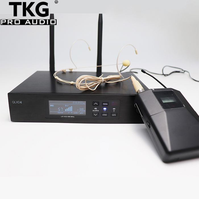 TKG QLXD4 626-668mhz 780-822mhz stage performance uhf wireless headset microphone for singing