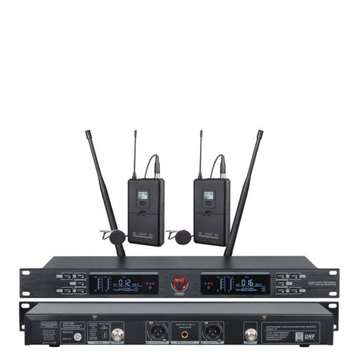 650-690MHz UR-2000-L dual channel outdoor wireless lavalier wireless lapel microphone