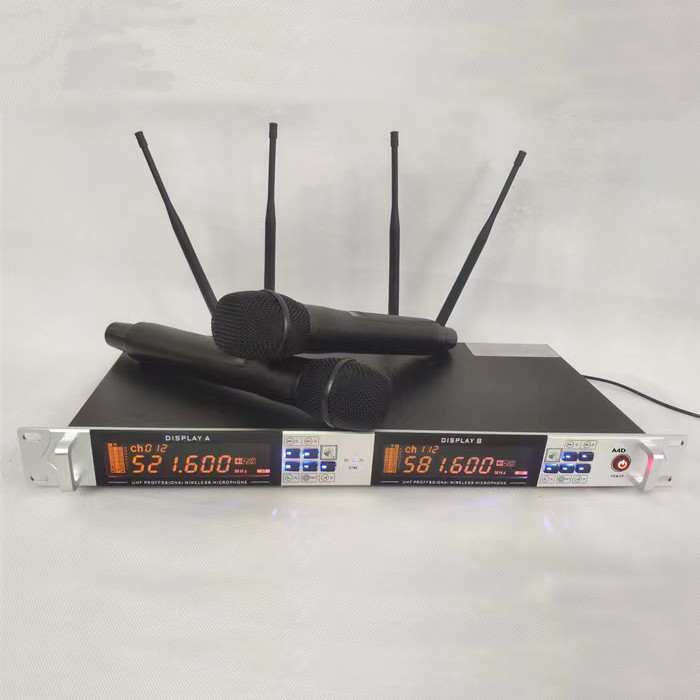 A4D 515MHz-590MHz AXT200 or KSM8 dual channels wireless microphone professional uhf professional microphone karaoke