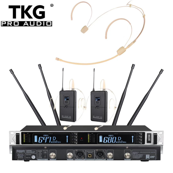 TKG UR-3500-H TURE DIVERSITY 640-690MHz uhf dual-channel wireless head microphone headset microphone for stage performance