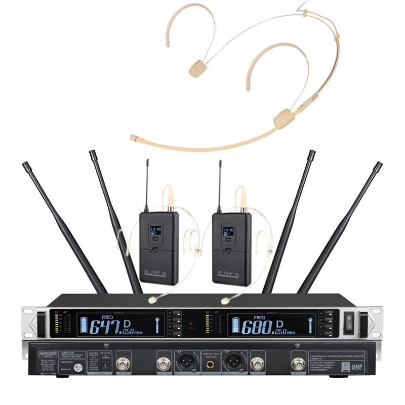 UR-3500-H TURE DIVERSITY 640-690MHz uhf dual-channel wireless head microphone headset microphone for stage performance