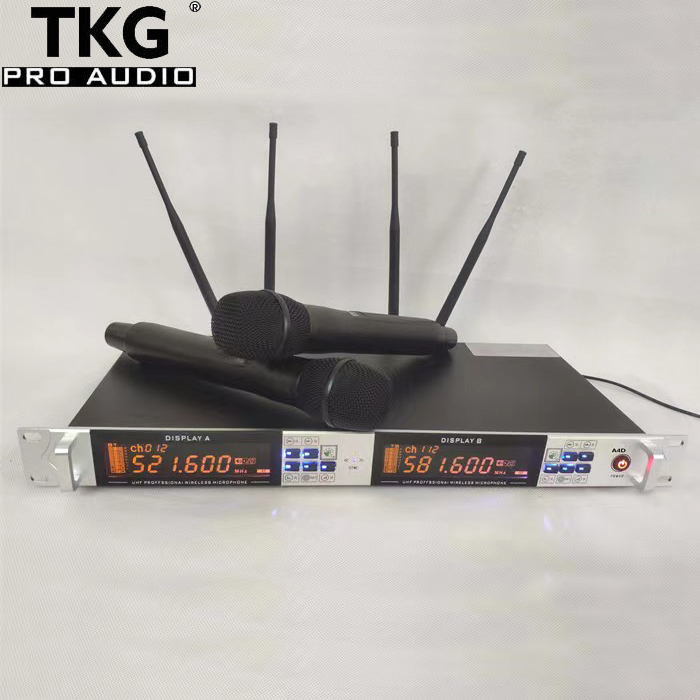 TKG A4D 515MHz-590MHz AXT200 or KSM8 dual channels wireless microphone professional uhf professional microphone karaoke