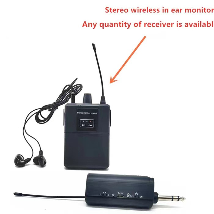 TY-520 audio 650-655mhz Stereo In Ear Monitor Wireless Stereo monitor system Professional Audio Equipment Personal Stage