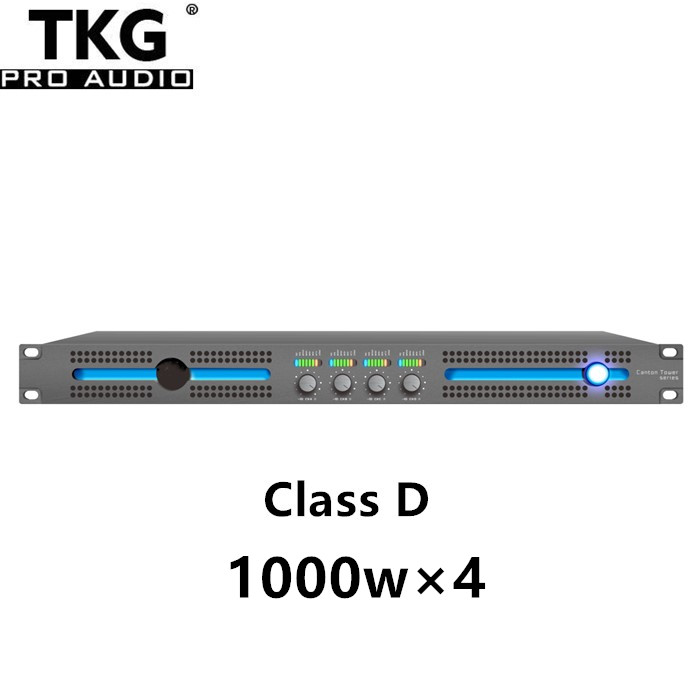 TKG CT 4.10 hot sale 1000 watt 1000W 4 channels Digital 1U class d power Amplifier professional for full range speaker subwoofer
