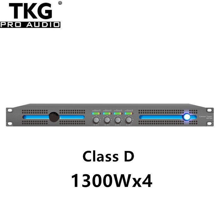 TKG CT4.13 hot sale 1300watt 1300W*4 power amp 1U sound audio digital power amplifier class d 4 channel professional amplifier