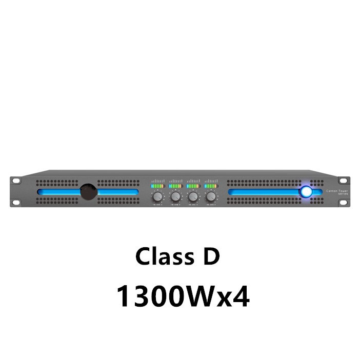CT4.13 hot sale 1300watt 1300W*4 power amp 1U sound audio digital power amplifier class d 4 channel professional amplifier
