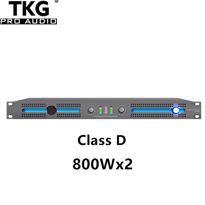TKG CT2.08 Professional 2 channels 800watt 800W digital 1u amplifier professional class d