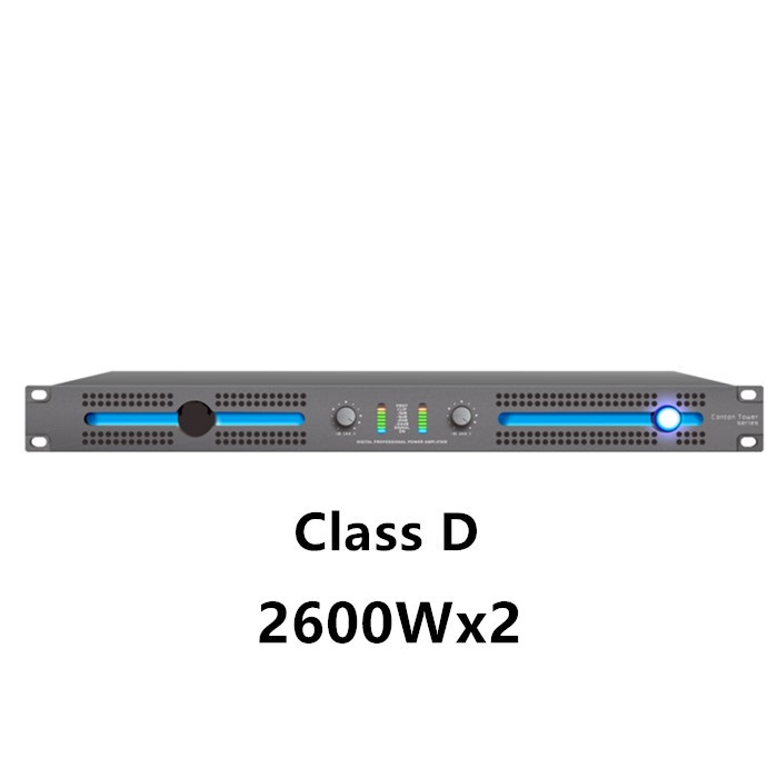 CT2.60 2 channel 2600w class d subwoofer  Amplifier 1U digital power amplifier high power digital pro audio amplifiers