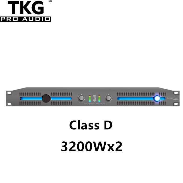 TKG CT3.20 Good quality IU 2 channels 3200W digital professional power amplifier d class class d audio amplifier