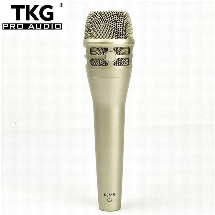TKG Top Quality wired dynamic cardioid KSM8 Professional Live Vocals Dynamic Wired Microphone Karaoke Microfono Mike Mic