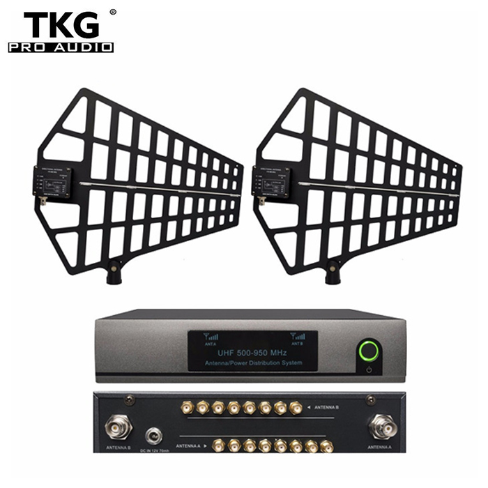 TKG TKG888T 500-950Mhz 8 Channel Antenna Distribution System Antenna Splitter for 8 Sets Combiner Receivers for uhf wireless microphone