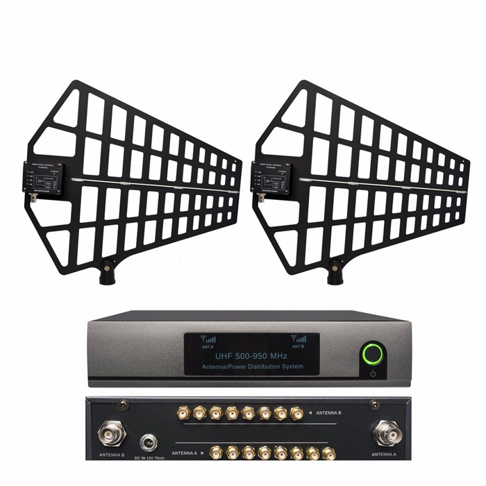 TKG888T 500-950Mhz 8 Channel Antenna Distribution System Antenna Splitter for 8 Sets Combiner Receivers for uhf wireless microphone