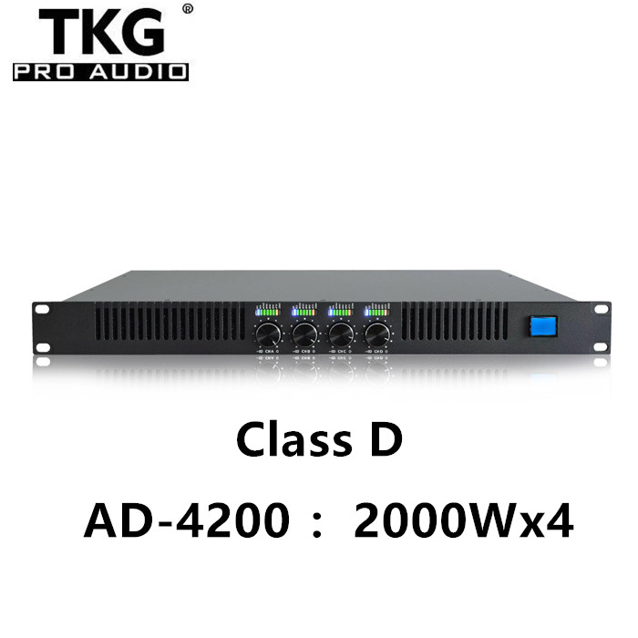 TKG AD-4200 RMS 2000watt 4 channels 1U power amplifier class d