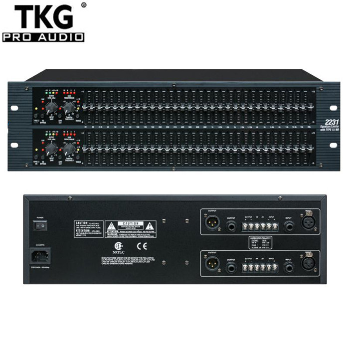 TKG stage performance dj sound system dj equipment 2231 Dual Channel 31 Band Graphic Equalizer sound karaoke equalizer