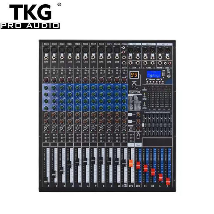 TKG 99 effects programs MP3 USB 12 channel B12 sound mixer analog mixer mixer profesional