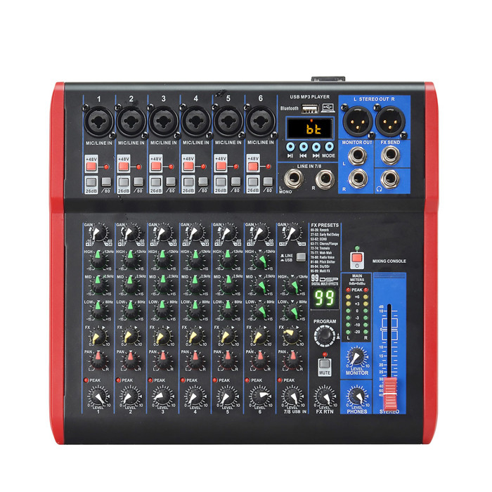SI-8UX 99 dsp effect USB performance stage sound audio speaker mixer sound 8 channel mixer 8 channel