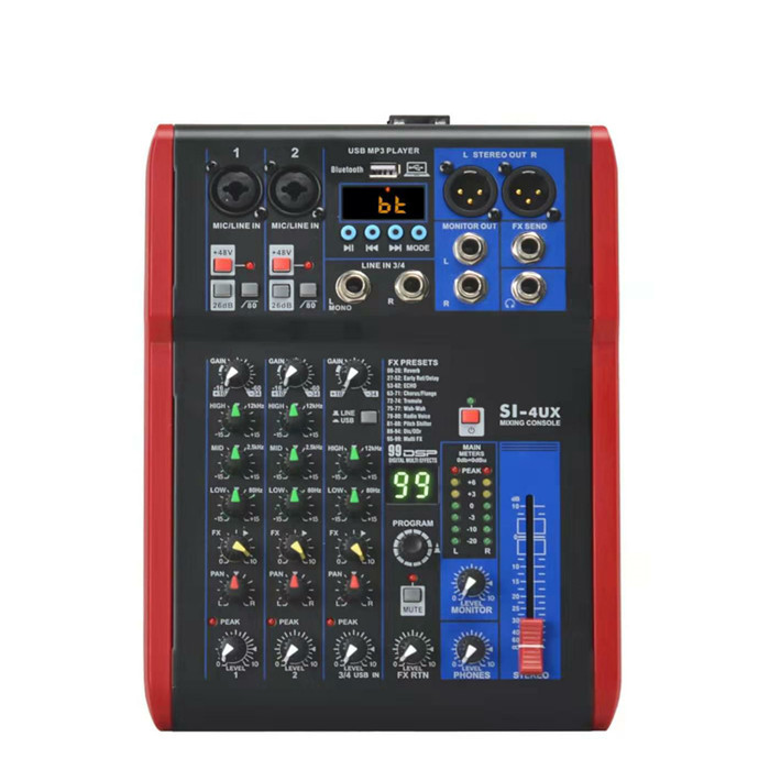 SI-4UX 99 dsp effect USB performance stage sound mixer audio 4 channel mixer professional mixing console