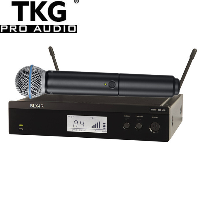 TKG wireless microphone BLX4R BLX4 BLX24R PG58 SM58 BETA58A Handheld For Kar Wireless Microphone Church Speech