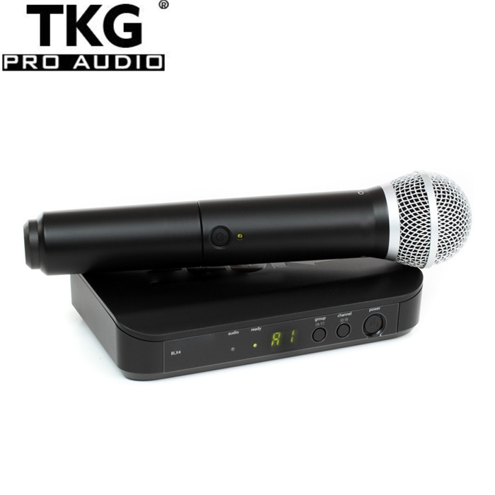 BLX4 BLX24 System PG58 SM 58 BETA58 Wireless Microphone 2 Channel UHF Dual Kit for Shure Karaoke Stage Performance