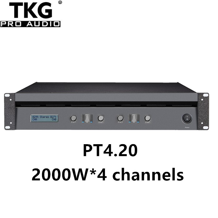 TKG PT4.20 2000W transformer sound 4ch class d audio power amplifier