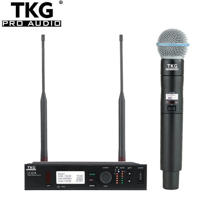 TKG ULXD4/BETA58A/SM58/KSM9/BETA87A Professional Wireless Microphone System Stage outdoor Performance uhf handheld headset lavalier microphone