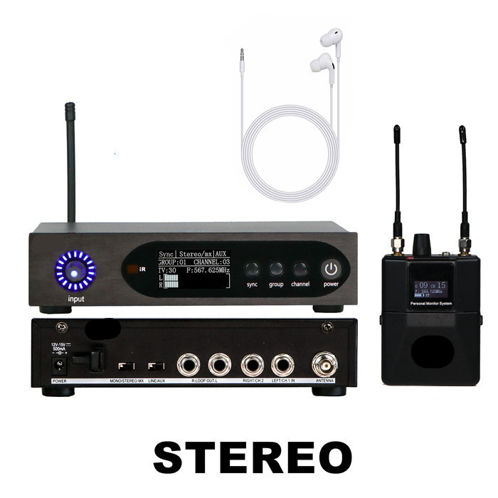566-590MHz P301 stage Stereo In Ear Monitor Professional Audio Stage Return Wireless Monitoring System For Bands Musicians