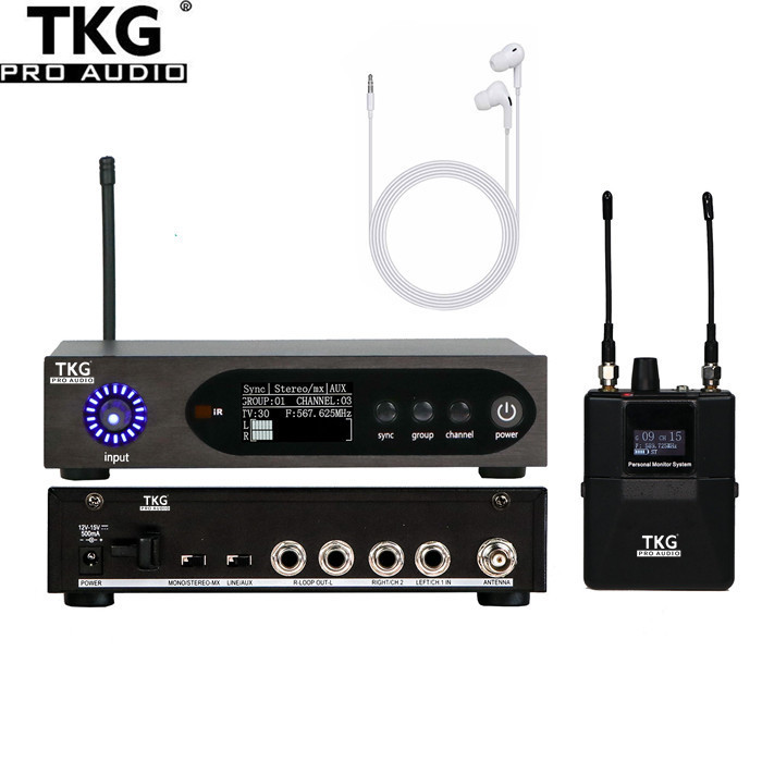 TKG 566-590MHz P301 stage Stereo In Ear Monitor Professional Audio Stage Return Wireless Monitoring System For Bands Musicians
