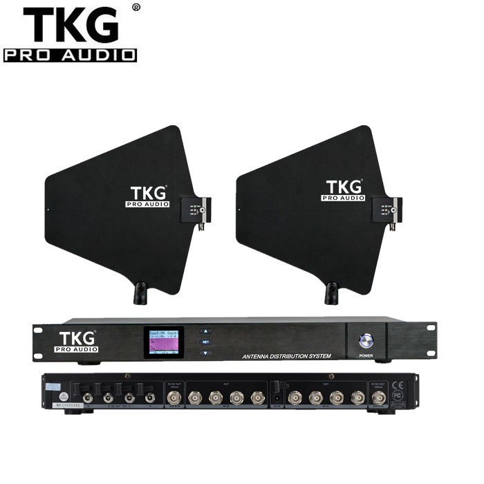TKG-873 500-950MHz 4 Channel Antenna Distributor Microhone Splitter Collector for Wireless Mic antenna distribution system
